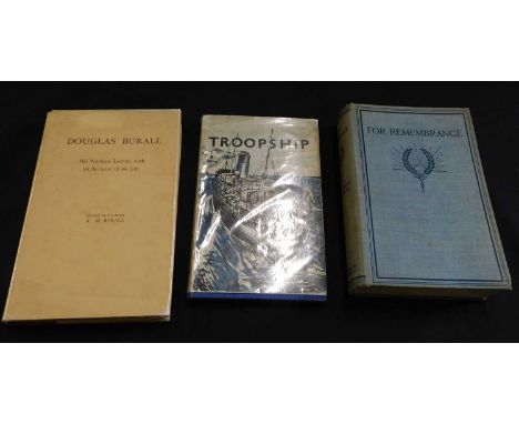 DOUGLAS CHARLES BURALL: HIS WARTIME LETTERS WITH AN ACCOUNT OF HIS LIFE, ed K M Burall, Wisbech, Burall Bros 1951, 1st editio