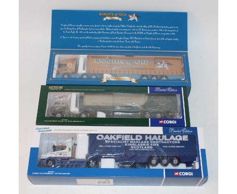 A Corgi Toys 1/50 scale Hauliers of Renown diecast group, three boxed as issued examples to include Ref. No. CC13106, CC12811