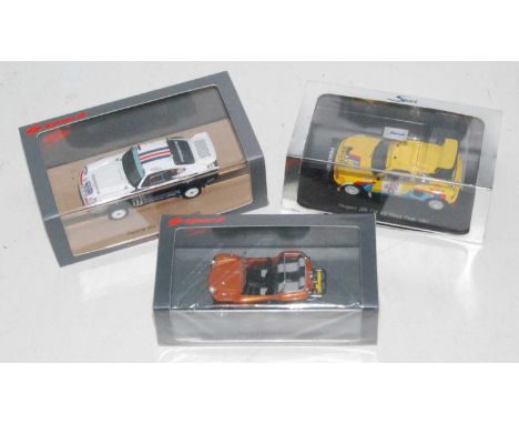 A Spark Models Pikes Peak, Dakar and Buggy 1/43 scale racing vehicle group three boxed as issued examples to include Ref. Nos