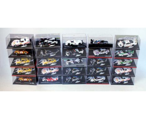 One tray containing a quantity of various Ixo/De Agostini 1/43 scale Champion Rally and High speed racing cars to include a R