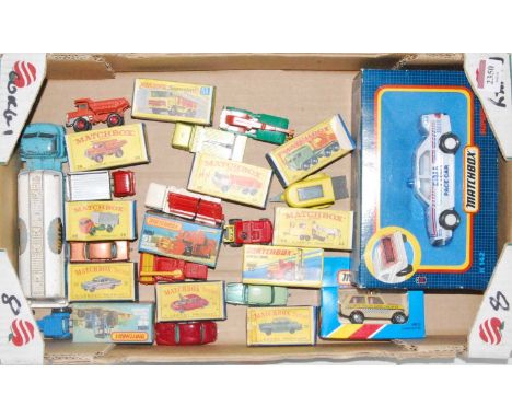 Matchbox group of models as one job lot,15 models in total. The mb20 range rover is still sealed in box but most models are p