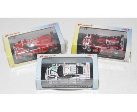 A Spark Model 1/43 scale Le Mans high speed racing group , three boxed as issued examples  to include Ref. Nos. S4230, S4638,