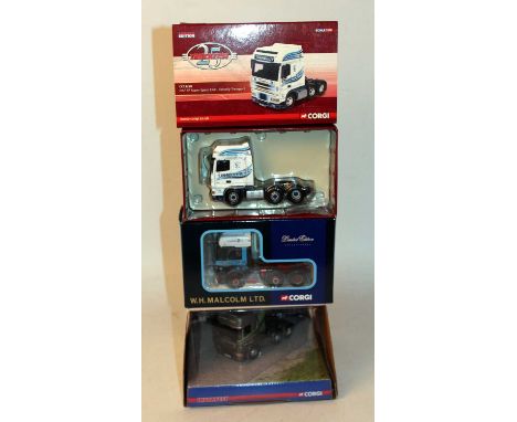 A Corgi Toys Truckfest and Hauliers of Renown 1/50 scale road transport diecast group, three examples, all in original packag