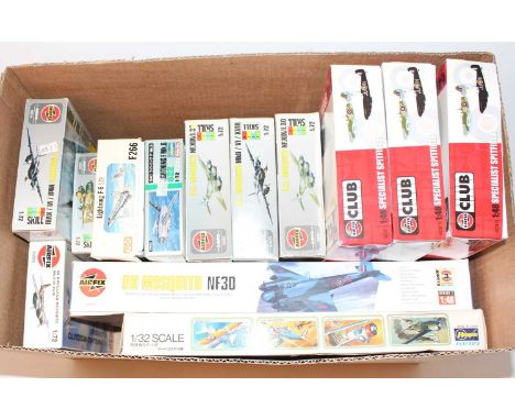 13 various mixed scale Airfix and other plastic aircraft kits, all appear as issued to include a DH Mosquito NF30, a De Havil