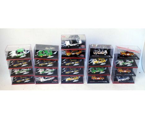 One tray containing a quantity of various Altaya/Ixo Models 1/43 scale high speed racing cars to include a Rally Champions La