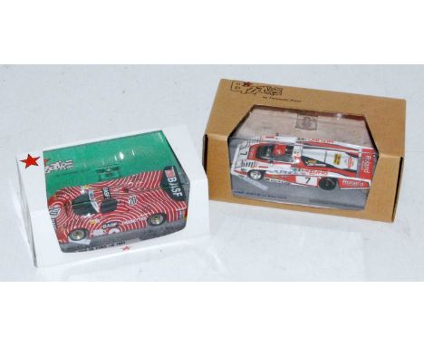 A Bizarre Models 1/43 scale 1970s and 1980s racing car group, two boxed as issued examples to include Ref. Nos. BZ482, and BZ