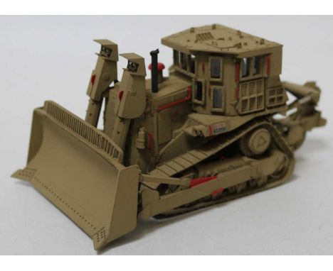 A CYP Models of Cyprus 1/48 scale resin factory hand built model of a DOOBI D9R Caterpillar Military Bulldozer, finished in I