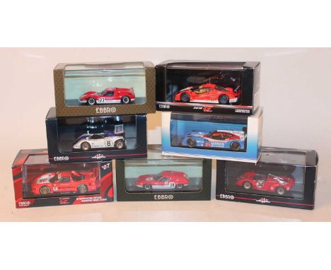 Seven various boxed mixed issue Ebbro 1/43 scale high speed racing diecasts to include an ARTA NSX Super GTO 7 race car, a Ni