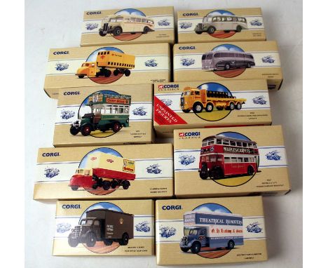 20 various boxed as issued Corgi Classics mixed public transport and commercial vehicles to include a British Railways Scamme
