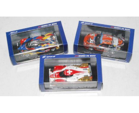 A Spark Models 1/43 scale Le Mans high speed racing car group, three boxed as issued examples, to include Ref. Nos. S3419, S2