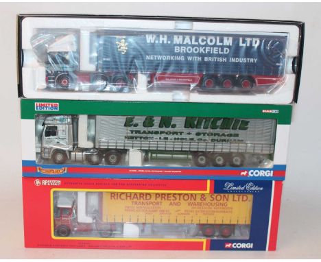 A Corgi Toys Hauliers of Renown and Goldstar Special 1/50 scale road transport diecast group, three examples, all appear as i