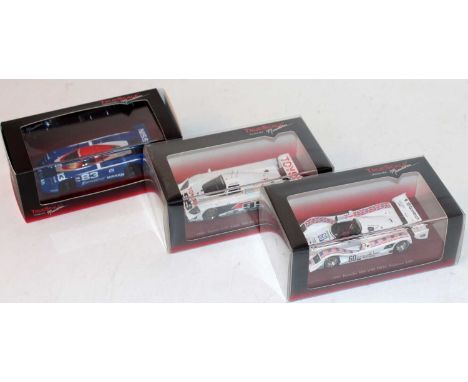 A Truescale Miniatures 1/43 scale resin high speed racing car group, three boxed as issued examples to include Ref. Nos. TSM0