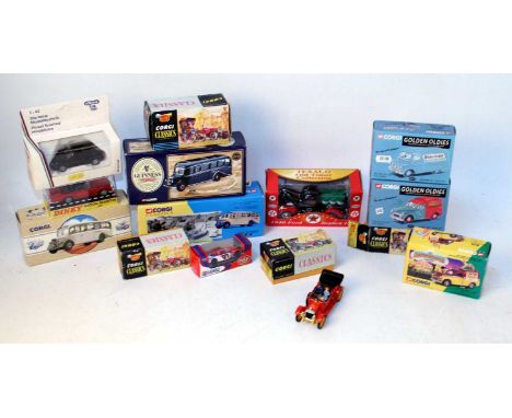 One box containing a quantity of various mixed issue Corgi and Atlas edition and modern release mixed diecasts to include a C