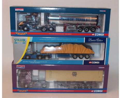 A Corgi Toys 1/50 scale Hauliers of Renown diecast group, three boxed as issued examples, to include Ref. Nos. CC12930, CC128