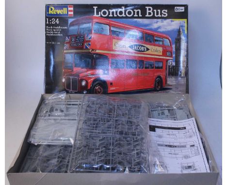 A Revell 1/24 scale boxed London Bus plastic kit group, two boxed examples, Ref. No. 07651, both housed in the original packa