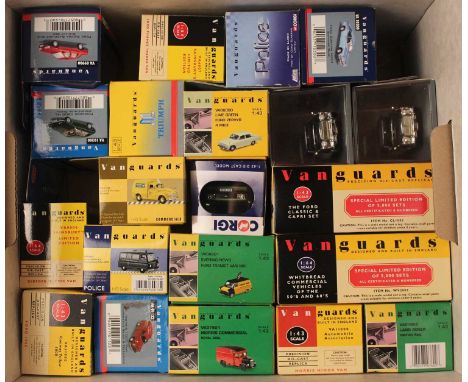 21 various boxed Vanguards 1/43 scale diecast saloons and commercial vehicles, mixed examples to include a membership exclusi