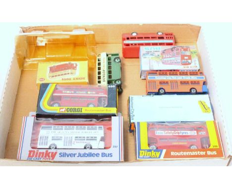 A Dinky Toys, Corgi Toys, and Bluebox Miniatures, boxed public transport diecast group, mixed examples to include a reproduct
