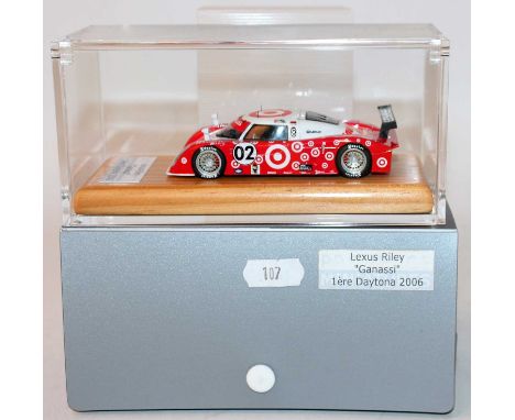 A Provence Moulage Miniatures 1/43 scale factory hand built model of a Lexus Riley Ganassi First Place Daytona 2006 race car,