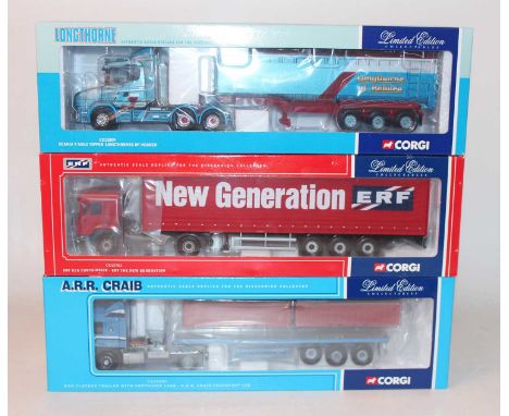 A Corgi Toys Hauliers of Renown 1/50 scale Road Transport diecast group, three boxed as issued examples to include Ref. No. C