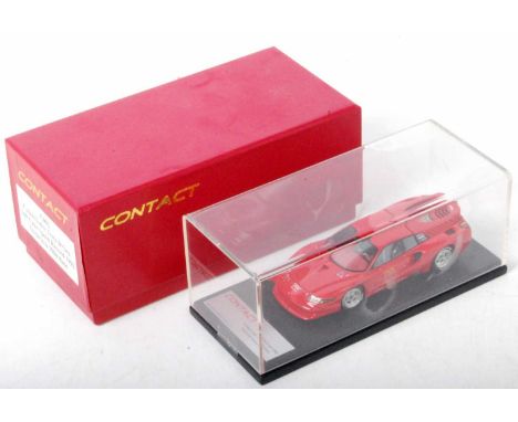 A Contact Models Model No. C0021  1/43 scale resin and white metal model of a 1991 Colani Lotec Salt Lake Speed Record car, f