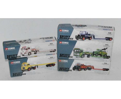 Five various boxed Corgi Classics Heavy Haulage diecast, all appear as issued to include Ref. Nos. 13501, 16701, 12801, 16901