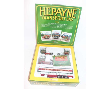 A Corgi Hauliers of Renown model No. CC99147 HE Payne Transport Limited Storage &amp; Distribution, limited edition gift set,