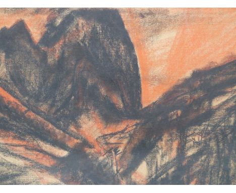 Attributed to David Bomberg (1890-1957) ARR. Picos de Europa, Asturias.unsigned. Pastel &amp; Charcoal on paper. Marlborough 