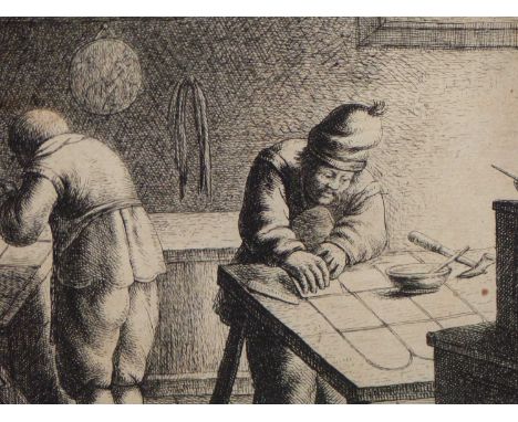 Jan Joris van Vliet (circa 1610-1637) The glaziers. Etching. ( probably 2nd state) 15 x 20 cm.