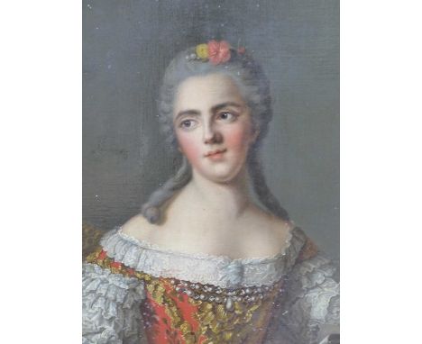 French school, portrait of Madame Sophie (1734-1782), daughter of Louis XV, oil on canvas.   79 x 61.5cms   