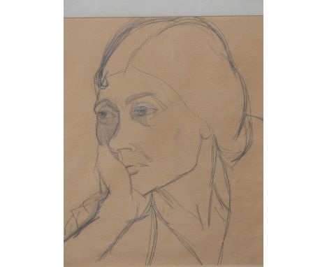 Attributed to Hugo Dachinger (1908-1995) ARR.  Portrait study. unsigned. 31 x 36 cm.