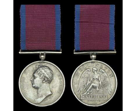 The Waterloo medal awarded to Corporal Samuel Whitehead, 2nd Battalion, 3rd Regiment of Foot Guards, a veteran of the campaig