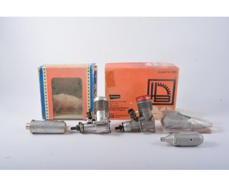 2 x R/C glow engines HB20 and FOX 25.