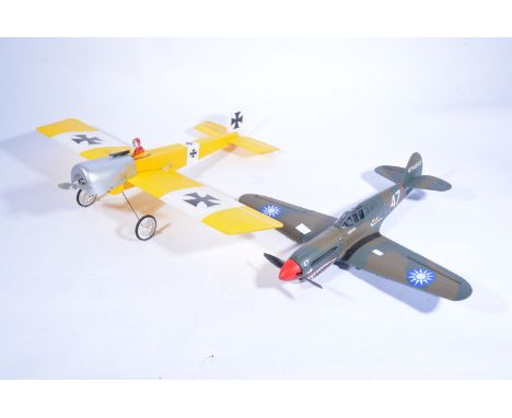 Semi scale Fokker III monoplane 'foamy' park flyer, 33" wingspan, RTF with brushless motor and ESC.  From 'MTH models' kit.  