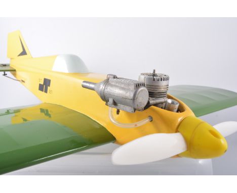 Yellow and Green CL model 35" Span with SUPER TIGRE G21 glow engine.