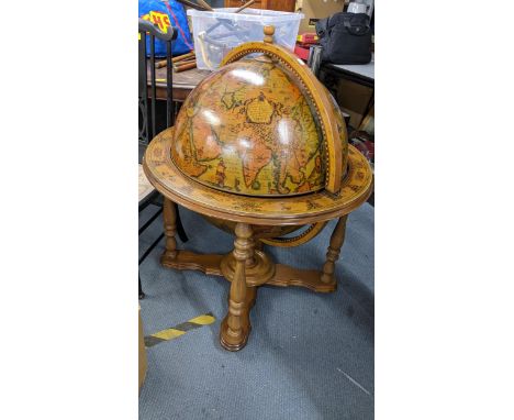 A vintage drinks cabinet in the form of a globe Location:If there is no condition report shown, please request 