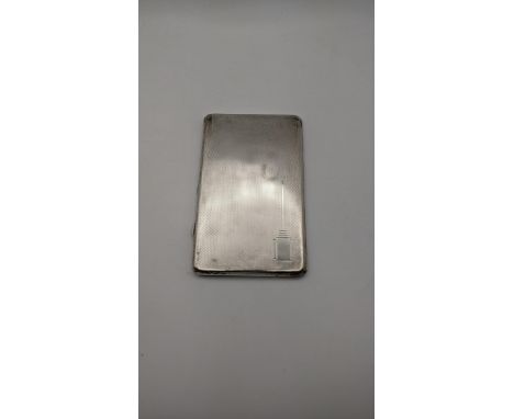 A Joseph Gloster silver engine turned cigarette case, 14cm l x 8.5cm w, 207.1g, Location:If there is no condition report show