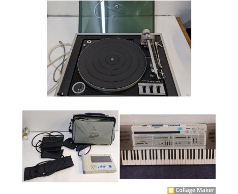 A Korg electric personal keyboard, a super accompaniment system, no leads, serial no:809194, a Hunt Leigh Diagnostics 'The Do