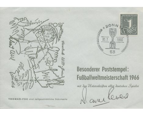 336) Martin Peters 1943-2019 Signed 1966 World Cup German First Day Cover £6-8. Good condition. All autographs come with a Ce