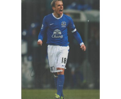 Football Phil Neville signed 10 x 8 inch colour portrait photo. Good condition. All autographs come with a Certificate of Aut
