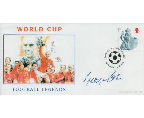 George Cohen 1939-2022 Signed World Cup Football Legends First Day Cover. Good condition. All autographs come with a Certific