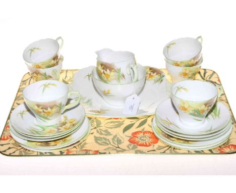 Shelley fine bone china Daffodil decorated tea service, no. 13670.
