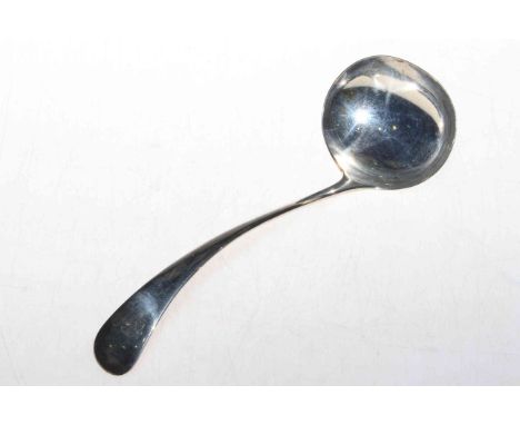 Victorian silver Old English pattern soup ladle, Sheffield 1893.