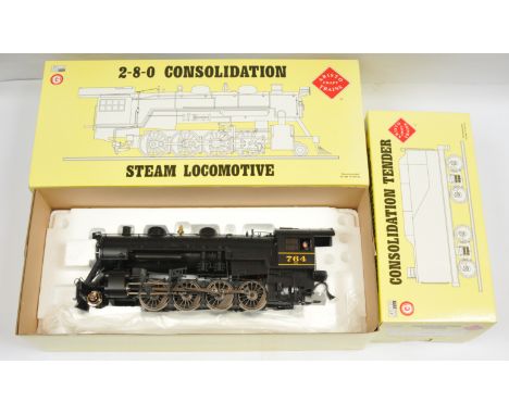 Aristo-Craft Art20602 2-8-0 764 Consolidation Steam Loco &amp; Tender. Loco &amp; Tender are in very clean unused appearance.