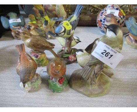 Six Royal Worcester birds