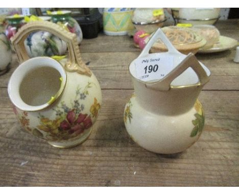 A Royal Worcester vases, decorated with floral sprays, 916