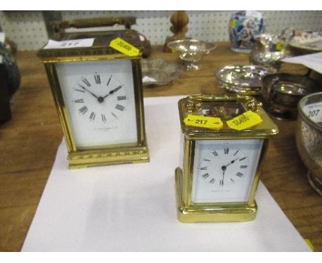 A Mappin and Webb carriage clock together with&nbsp;A French carriage clock, Paris, inscribed Sir John Bennett, Paris&nbsp;
