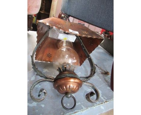 AN ARTS AND CRAFTS STYLE LIGHT FITTING