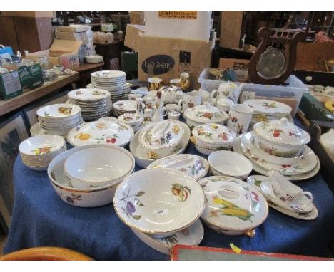 A large collection of Royal Worcester Evesham pattern and some other Royal Worcester&nbsp;
