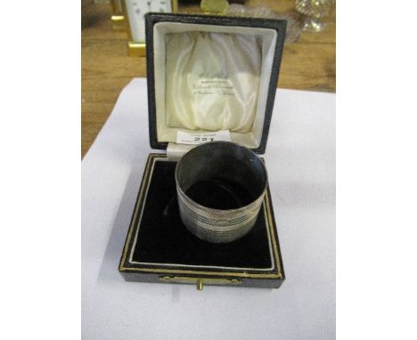 A cases silver napkin ring, Birmingham 1926