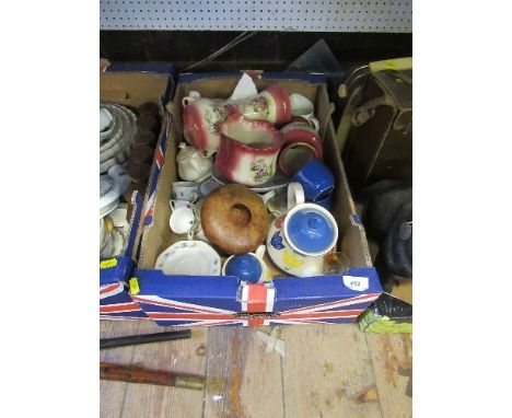 Two boxes of china, including a box of Royal Worcester Evesham